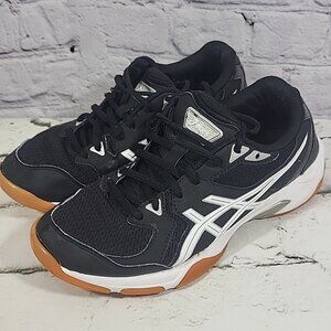 ASICS GEL-ROCKET 10 Volleyball Shoes Womens 7.5 Black Sneakers Gym Pickleball